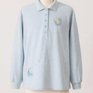 Disney Winnie The Pooh Collared Embroidered Graphic Sweatshirt Size XL